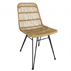 Steel rattan chair